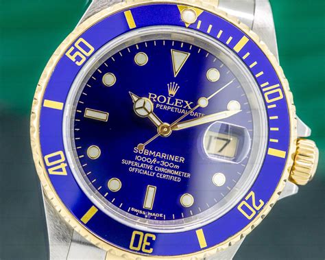 rolex submariner 16613 dial blu